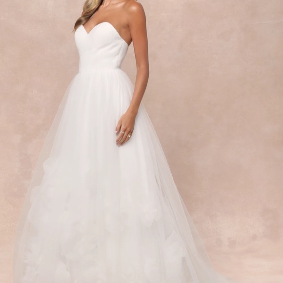 Strapless wedding dress size XL - Picture 2 of 12